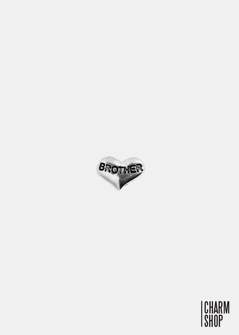 Brother Heart  Locket Charm