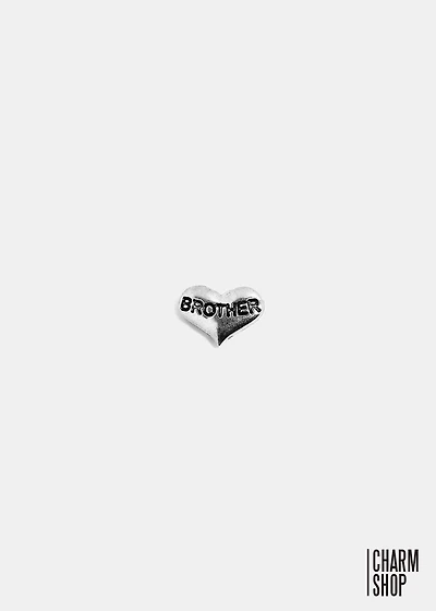 Brother Heart  Locket Charm