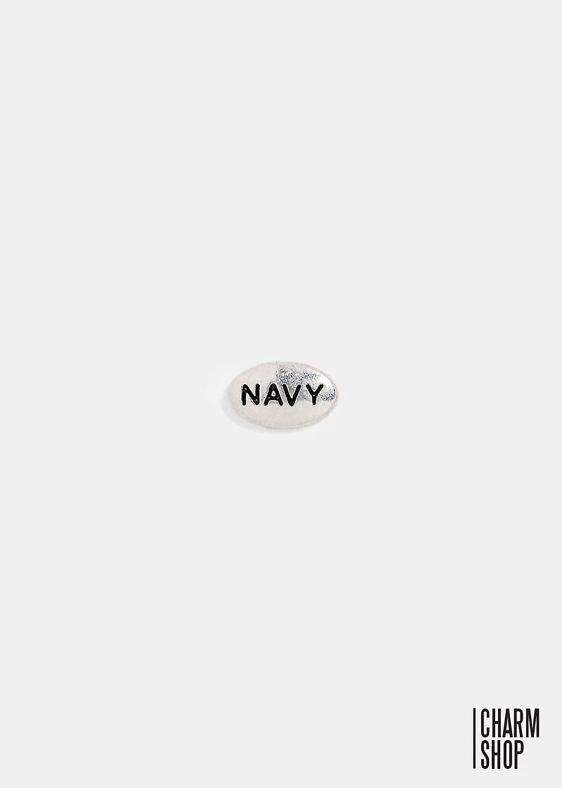 Navy Locket Charm