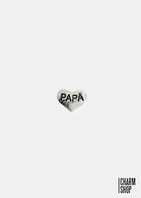 Papa Heart Locket Charm