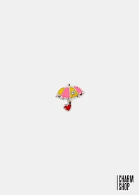 Yellow/Pink Umbrella Locket Charm