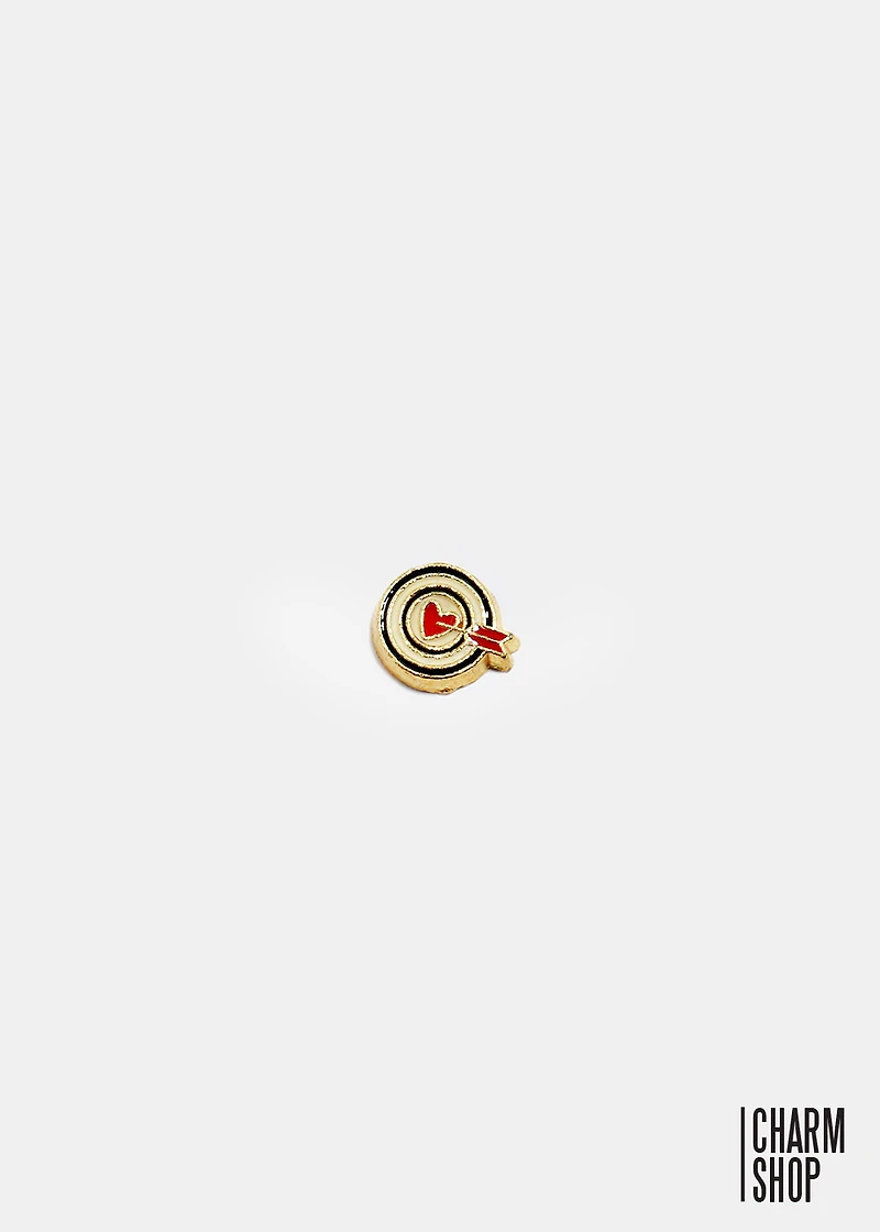 Heart Bulls Eye Locket Charm