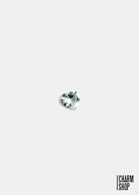 Clear Heart Accent Stone Locket Charm (2 stones)