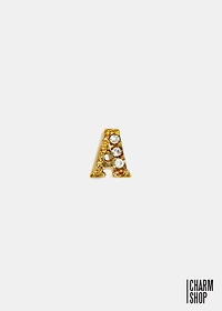 Gold Letter A Locket Charm