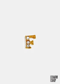 Gold Letter F Locket Charm