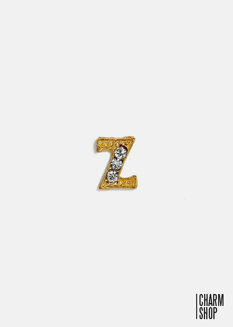 Gold Letter Z Locket Charm