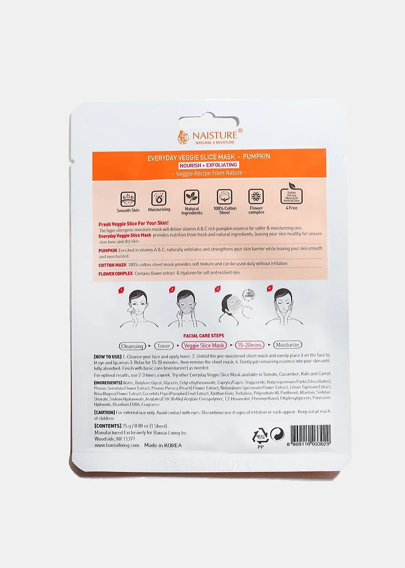 Veggie Sheet Mask - Pumpkin