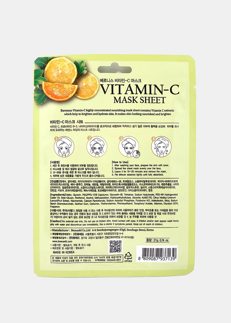 Baroness Sheet Mask- Vitamin C