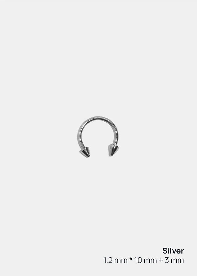 Miss A Body Jewelry - Spiked Horseshoe Hoop Earring