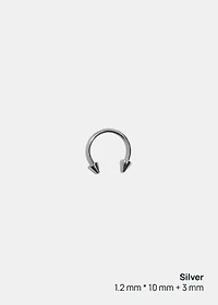 Miss A Body Jewelry - Spiked Horseshoe Hoop Earring