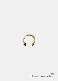 Miss A Body Jewelry - Spiked Horseshoe Hoop Earring