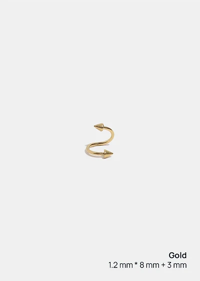 Miss A Body Jewelry - Spiked Spiral Hoop Earring