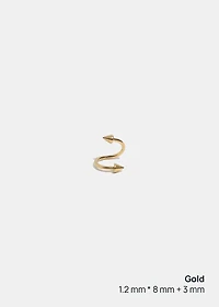 Miss A Body Jewelry - Spiked Spiral Hoop Earring