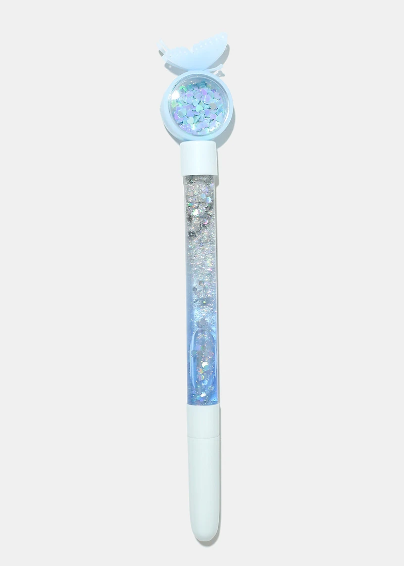 Wonderland Butterfly Glitter Pen
