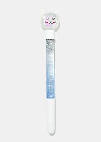Winter Cat Snow Globe Pen