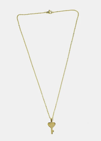 Love Heart Key Necklace