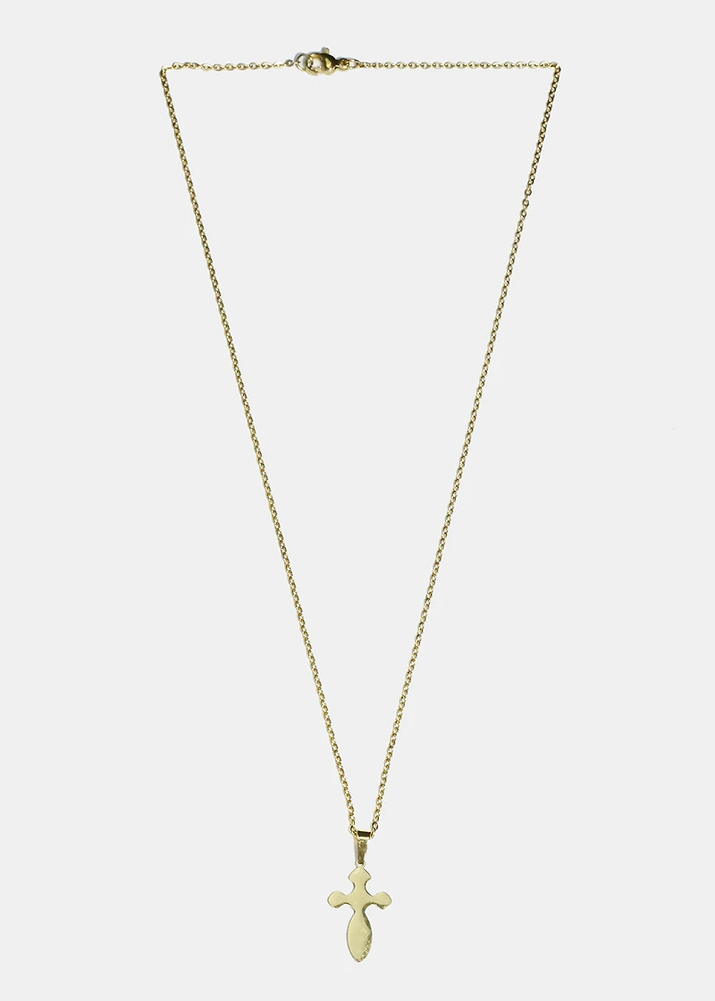 Rounded Cross Necklace
