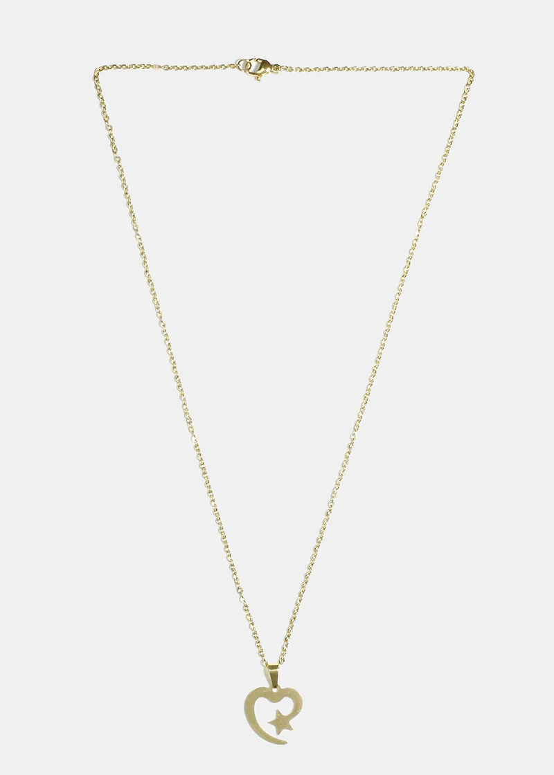 Star and Heart Necklace