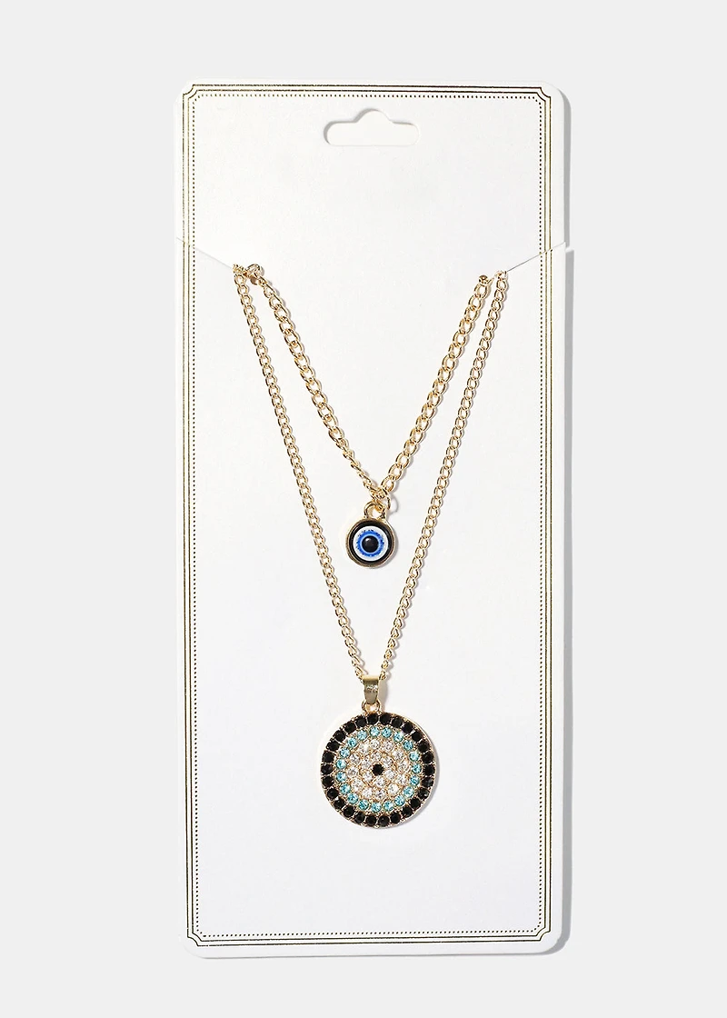 Evil Eye Layered Necklace