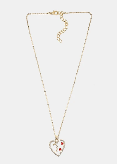 Face Heart Necklace