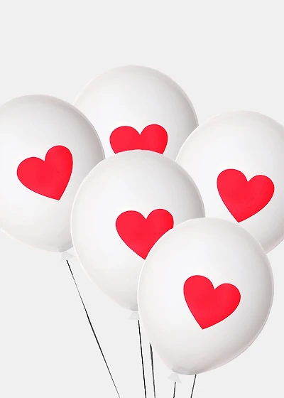 Official Key Items Party Balloon- 5pc Red Heart