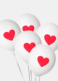 Official Key Items Party Balloon- 5pc Red Heart