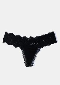 Black Lace Thong