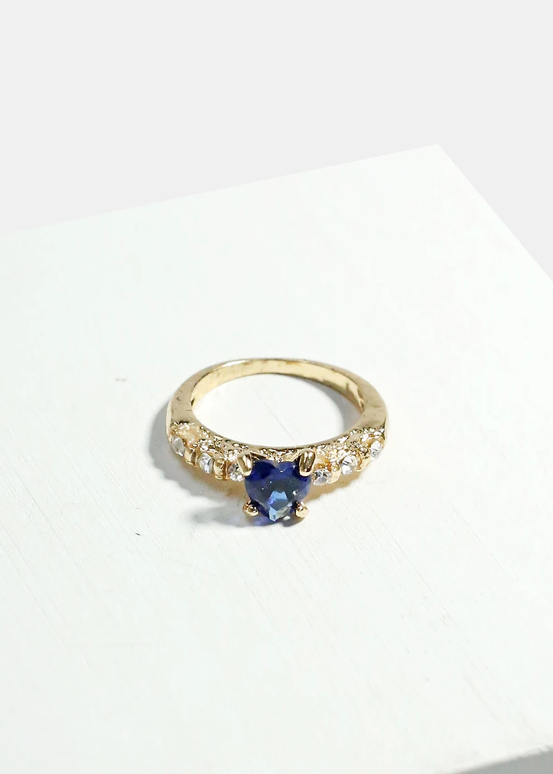 Heart Rhinestone Ring