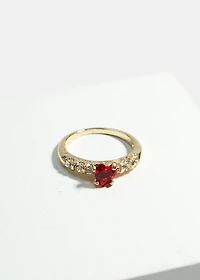 Heart Rhinestone Ring