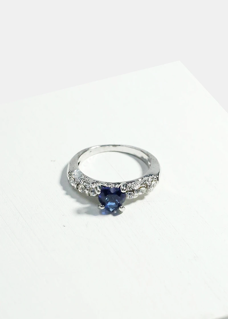 Heart Rhinestone Ring