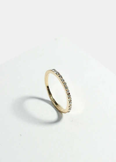 Stone Ring Thin Band