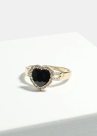 Large Heart Gem Ring