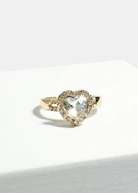 Large Heart Gem Ring