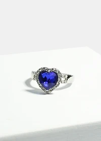 Large Heart Gem Ring