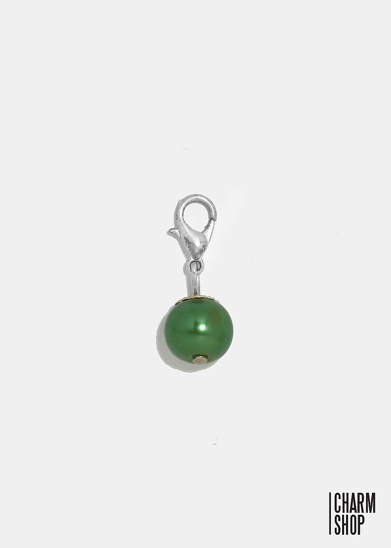 Dark Green Dangle Charm