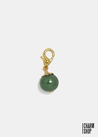 Gold Tone Dark Pearl Dangle Charm