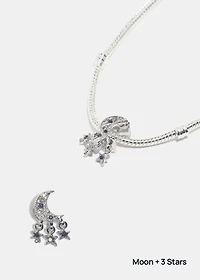 Miss A Bead Charm - Moon and Stars