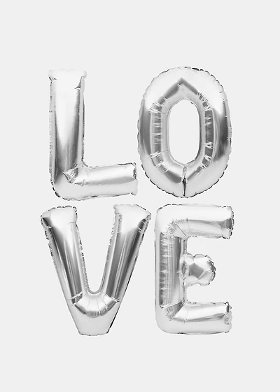 Official Key Items Party Balloons- Silver Letters