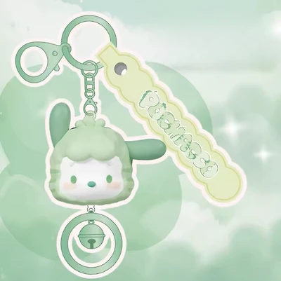 Sanrio Puppet with Bell Pochacco Keychain (5/1