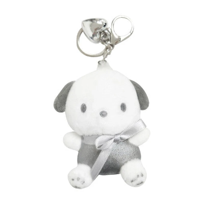 Sanrio Silver Heart 3" Keyring Pochacco