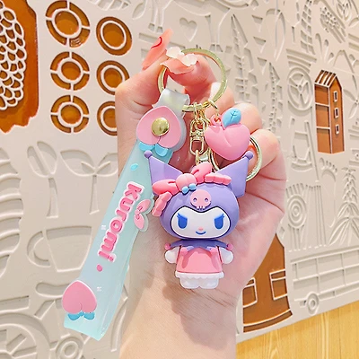 Sanrio Peach Kuromi Keychain