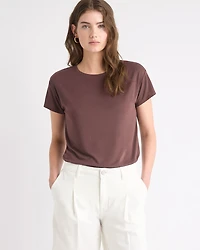Silk-Blend Boxy Knit Top