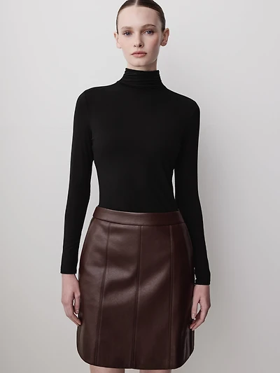 Long-Sleeve Mock-Neck Top