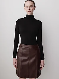 Long-Sleeve Mock-Neck Top