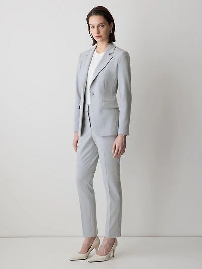 One-Button Fitted Blazer