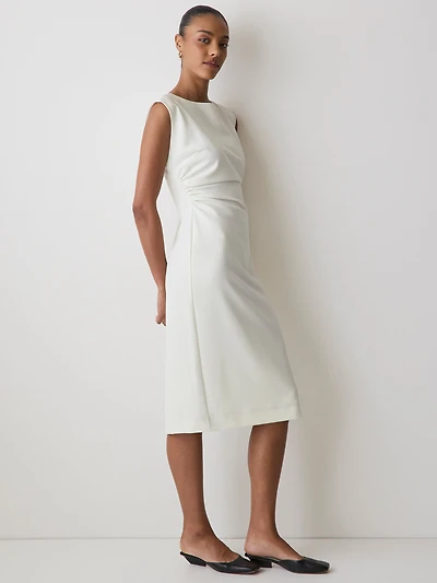 Robe Midi Sans Manches à Col Rond