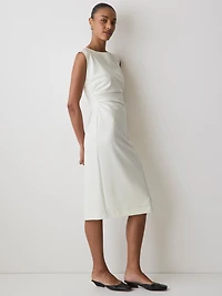 Robe Midi Sans Manches à Col Rond