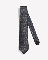 Regular Tie with Floral and Striped Pattern