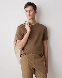 T-Shirt Uni à Manches Courtes et Col Rond