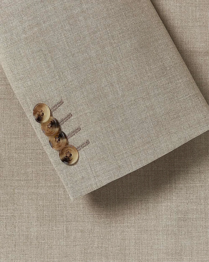 Slim-Fit Taupe Suit Blazer